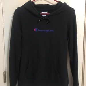 Black champion hoodie